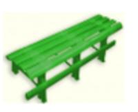 Скамья садовая №3 зеленая 1200*400*420 СП 120-0040зел - 2160 руб.
