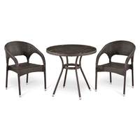 Комплект мебели из иск. ротанга T283ANT-W51/Y90C-W51 Brown (2+1) - 22500 руб.