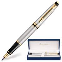 Ручка перьевая WATERMAN Expert 3 Stainless Steel GT, корпус латунь, позолоч. детали, S0951940, син - 6852 руб.