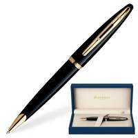 Ручка шариковая WATERMAN "Carene GT", корпус черный, нержавеющая сталь, позолоченные детали, S0700380, синяя - 9995 руб.