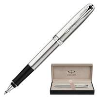 Ручка-роллер PARKER "Sonnet Steel CT", корпус серый, нержавеющая сталь, хромированные детали, S0809230, черная - 5479 руб.