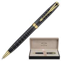 Ручка шариковая PARKER "Sonnet Lacquer GT", корпус черный лаковый, нержавеющая сталь, позолоченные детали, S0912470, черная - 6116 руб.