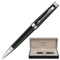 Ручка шариковая PARKER "Premier Lacquer ST", корпус черный лак, латунь, посеребренные детали, S0887880, черная - 11400 руб.
