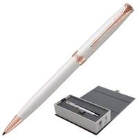 Ручка шариковая PARKER "Sonnet Lacquer PGT", корпус белый лак, латунь, позолоченные детали, 1931555, черная - 8564 руб.