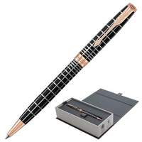 Ручка шариковая PARKER "Sonnet Brown Rubber PGT", корпус коричневая смола, нержавеющая сталь, позолоченные детали, 1931483, черная - 8564 руб.