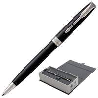 Ручка шариковая PARKER "Sonnet Lacquer CT", корпус черный лак, латунь, палладиевое покрытие деталей, 1931502, черная - 5695 руб.