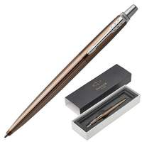Ручка шариковая PARKER "Jotter Carlisle CT", корпус коричневый металлик, нержавеющая сталь, гравировка, 1953201, синяя - 1495 руб.