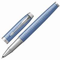 Ручка-роллер PARKER "IM Premium Blue CT", корпус голубой, анодированный алюминий с гравировкой, хром, 1931690, черная - 3442 руб.
