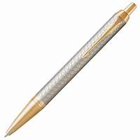 Ручка шариковая PARKER "IM Premium Warm Silver GT, корпус серебристый, анодированный алюминий, позолоченные детали, 1931687, синяя - 2585 руб.