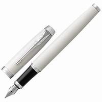 Ручка перьевая PARKER "IM Core White Lacquer CT", корпус белый, латунь, лак, хромированное покрытие деталей, 1931672, синяя - 2585 руб.