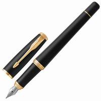 Ручка перьевая PARKER "Urban Core Muted Black GT", корпус черный, латунь, матовый лак, позолоченные детали, 1931593, синяя - 3442 руб.