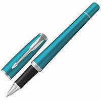 Ручка-роллер PARKER "Urban Core Vibrant Blue CT", корпус изумрудный, латунь, лак, хромированное покрытие деталей, 1931585, черная - 2585 руб.
