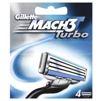 Сменные кассеты для бритья GILLETTE (Жиллет) "Mach3 Turbo", 4 шт., для мужчин - 875 руб.
