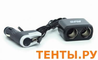 Разветвитель прикуривателя 12/24 (на 2 выхода+USB) CS213U Разветвитель прикуривателя 12/24 (на 2 выхода+USB) CS213U