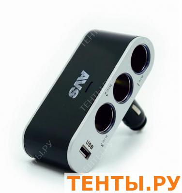 Разветвитель прикуривателя 12/24 (на 3 выхода+USB) CS312U Разветвитель прикуривателя 12/24 (на 3 выхода+USB) CS312U