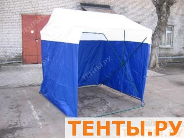 Палатка торговая «Кабриолет» 1,5x1,5 бело-синяя Палатка торговая «Кабриолет» 1,5x1,5 бело-синяя
