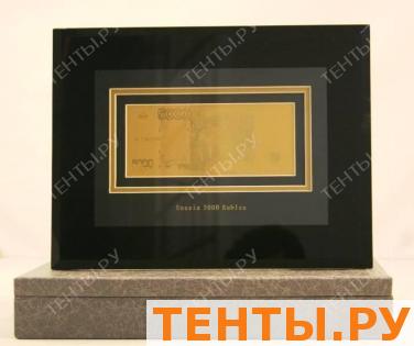 Картина с банкнотой 5000 руб.( Россия) в раме, закаленное стекло HB-145-TG Картина с банкнотой 5000 руб.( Россия) в раме, закаленное стекло HB-145-TG