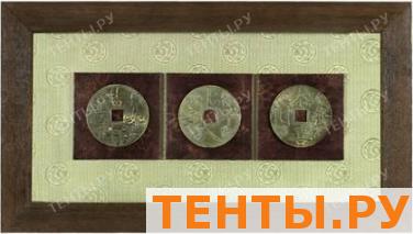 Панно на стену "3 счастливые монетки" XMS-3337 Панно на стену "3 счастливые монетки" XMS-3337