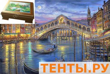 Ларец-шкатулка "Мостик Риальто", "Русская миниатюра", выб. дуб FP-BVC-006 Ларец-шкатулка "Мостик Риальто", "Русская миниатюра", выб. дуб FP-BVC-006