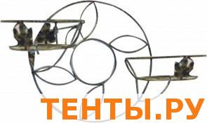 Подставка для цветов кованая настенная для 2 цв (11-112) Подставка для цветов кованая настенная для 2 цв (11-112)