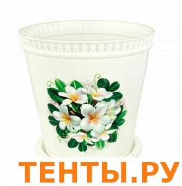 Горшок "Ажур" 2л с поддоном (Магнолии) Горшок "Ажур" 2л с поддоном (Магнолии)