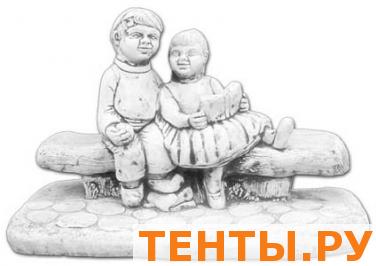Скульптура дети на лавочке №331 Скульптура дети на лавочке №331