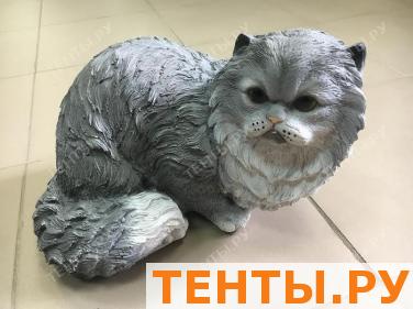 Садовая фигура Кот персидский лежит Н-16см, L-35см Садовая фигура Кот персидский лежит Н-16см, L-35см