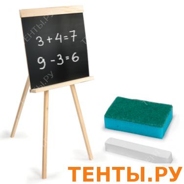 Доска для мела ПИФАГОР на треноге, 42*45см, с мелком и губкой, черная, 235499 Доска для мела ПИФАГОР на треноге, 42*45см, с мелком и губкой, черная, 235499