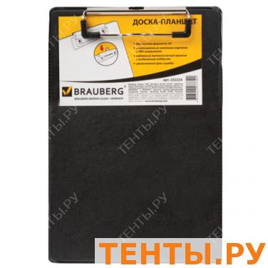Доска-планшет BRAUBERG с верхним прижимом, А5, 15,8*23см, картон/ПВХ, черная, 232224 Доска-планшет BRAUBERG с верхним прижимом, А5, 15,8*23см, картон/ПВХ, черная, 232224