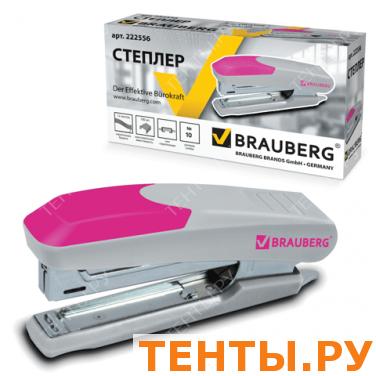 Степлер BRAUBERG №10, до 12 л, пласт. корп, металлический мех, св.серый, вставка сиреневая, 222556 Степлер BRAUBERG №10, до 12 л, пласт. корп, металлический мех, св.серый, вставка сиреневая, 222556
