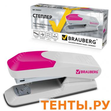 Степлер BRAUBERG №24/6, до 20 л, пласт. корп, металлический мех, св.серый, вставка сиреневая, 222557 Степлер BRAUBERG №24/6, до 20 л, пласт. корп, металлический мех, св.серый, вставка сиреневая, 222557