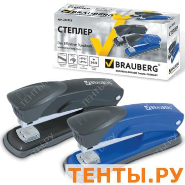 Степлер BRAUBERG №24/6, до 25 л, металлический корпус,метал. механизм,ассорти (синий /черный),222523 Степлер BRAUBERG №24/6, до 25 л, металлический корпус,метал. механизм,ассорти (синий /черный),222523