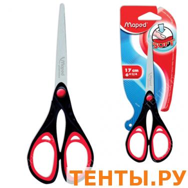 Ножницы MAPED (Франция) "Start Soft", 170мм, прорезин.ручки, черно-красн,карт.уп. с европодв, 467210 Ножницы MAPED (Франция) "Start Soft", 170мм, прорезин.ручки, черно-красн,карт.уп. с европодв, 467210
