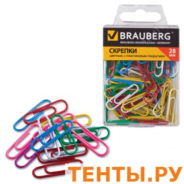 Скрепки BRAUBERG 28 мм цветные, 100 шт. в пласт. кор., 221111 Скрепки BRAUBERG 28 мм цветные, 100 шт. в пласт. кор., 221111