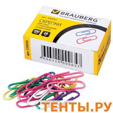 Скрепки BRAUBERG 28мм цветные, 100 шт., в карт.коробке, 220555 Скрепки BRAUBERG 28мм цветные, 100 шт., в карт.коробке, 220555