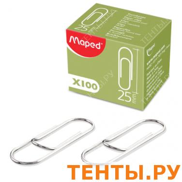 Скрепки MAPED (Франция) 25 мм металл., с отгибом, 100 шт., в карт. коробке, 039610 Скрепки MAPED (Франция) 25 мм металл., с отгибом, 100 шт., в карт. коробке, 039610