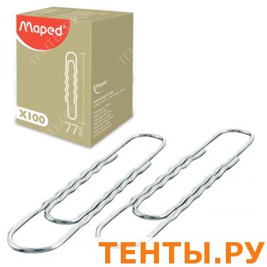 Скрепки MAPED (Франция) 77 мм металл., гофрированные, 100 шт., в карт. коробке, 039640 Скрепки MAPED (Франция) 77 мм металл., гофрированные, 100 шт., в карт. коробке, 039640