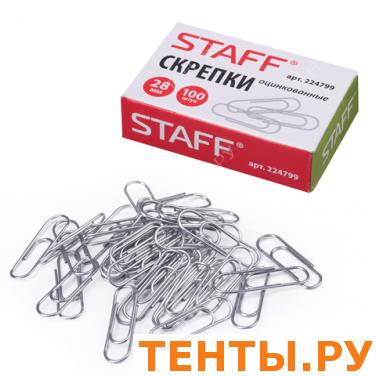 Скрепки STAFF эконом, 28 мм, оцинкованные, 100шт. в карт. коробке, РОССИЯ, 224799 Скрепки STAFF эконом, 28 мм, оцинкованные, 100шт. в карт. коробке, РОССИЯ, 224799
