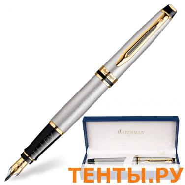 Ручка перьевая WATERMAN Expert 3 Stainless Steel GT, корпус латунь, позолоч. детали, S0951940, син Ручка перьевая WATERMAN Expert 3 Stainless Steel GT, корпус латунь, позолоч. детали, S0951940, син