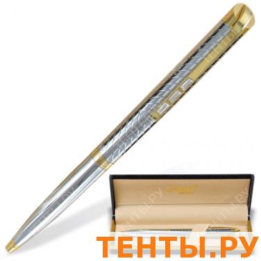 Ручка шариковая GALANT GFP023, подарочная, корп. серебристый, золотистые детали, 141011, синяя Ручка шариковая GALANT GFP023, подарочная, корп. серебристый, золотистые детали, 141011, синяя