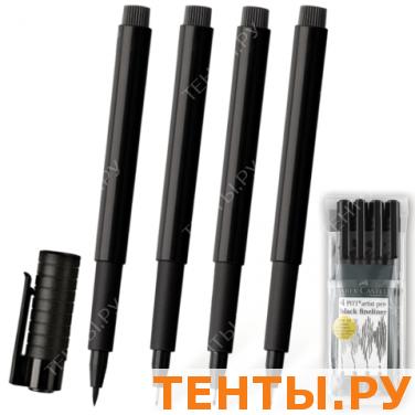 Ручки капиллярные FABER-CASTELL, НАБОР 4шт, "Рitt", художественные, 4 ширины линии, черные, 167100 Ручки капиллярные FABER-CASTELL, НАБОР 4шт, "Рitt", художественные, 4 ширины линии, черные, 167100