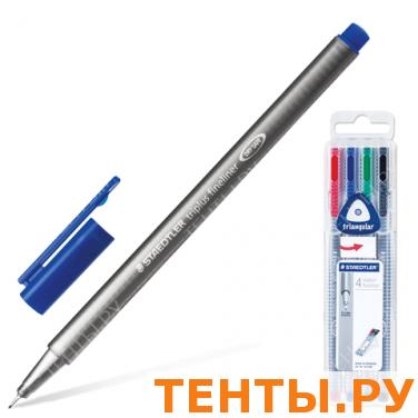 Ручки капиллярные STAEDTLER (Штедлер, Германия), НАБОР 4цв,"Triplus",трехгр,толщ.письма 0,3мм,334SB4 Ручки капиллярные STAEDTLER (Штедлер, Германия), НАБОР 4цв,"Triplus",трехгр,толщ.письма 0,3мм,334SB4