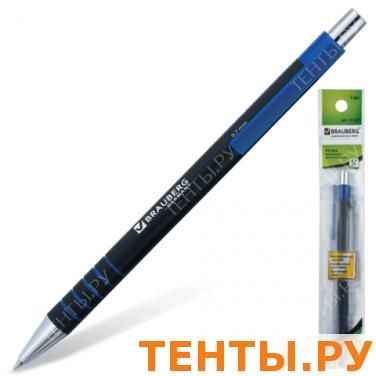 Ручка шариковая BRAUBERG автомат., RBP025/1, корп. черн., толщ.письма 0,7мм, подвес, 141302, синяя Ручка шариковая BRAUBERG автомат., RBP025/1, корп. черн., толщ.письма 0,7мм, подвес, 141302, синяя