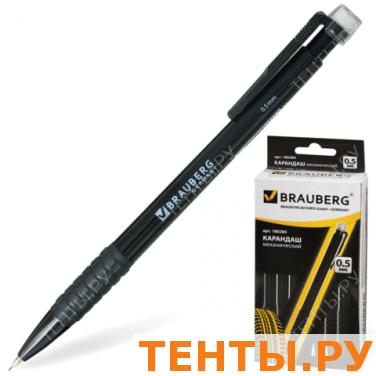 Карандаш мех. BRAUBERG MPC002b, корпус черный, рез. держ., ластик, 0,5мм, 180284 Карандаш мех. BRAUBERG MPC002b, корпус черный, рез. держ., ластик, 0,5мм, 180284