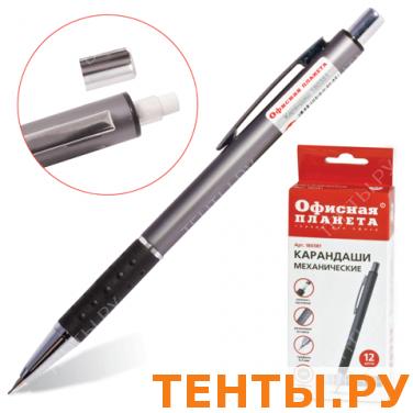 Карандаш мех. ОФИСНАЯ ПЛАНЕТА MPC008, цвет корпуса серый металлик, 0,5мм, 180381 Карандаш мех. ОФИСНАЯ ПЛАНЕТА MPC008, цвет корпуса серый металлик, 0,5мм, 180381