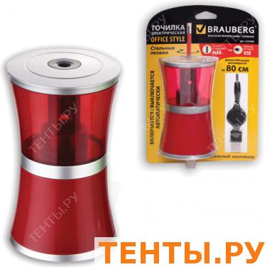 Точилка электрическая BRAUBERG питание от USB/4 батареек АА, красная, 223568 Точилка электрическая BRAUBERG питание от USB/4 батареек АА, красная, 223568