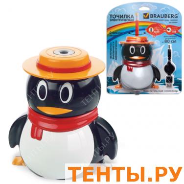 Точилка электрическая BRAUBERG питание от USB/4 батареек АА, пингвин, 223569 Точилка электрическая BRAUBERG питание от USB/4 батареек АА, пингвин, 223569