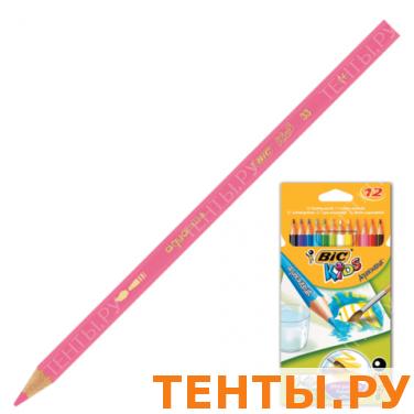 Карандаши цветные BIC "Aquacouleur" 12цв., шестигр.,заточен., карт. упак. с европодвесом,8575613 Карандаши цветные BIC "Aquacouleur" 12цв., шестигр.,заточен., карт. упак. с европодвесом,8575613