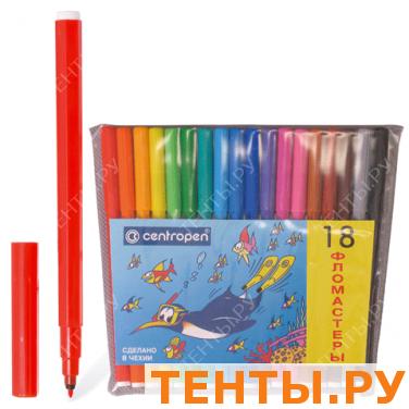 Фломастеры CENTROPEN 18 цв., вент.колпачок, пласт.упак, гарантия - 3года, 7790/18 Фломастеры CENTROPEN 18 цв., вент.колпачок, пласт.упак, гарантия - 3года, 7790/18