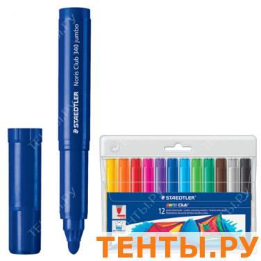 Фломастеры STAEDTLER (Штедлер, Германия) "Noris club jumbo", 12цв.,вент.колп,толщ.письма 3мм,340WP12 Фломастеры STAEDTLER (Штедлер, Германия) "Noris club jumbo", 12цв.,вент.колп,толщ.письма 3мм,340WP12